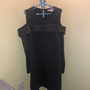 Cold Shoulder Gray Loft Dress